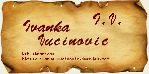 Ivanka Vučinović vizit kartica